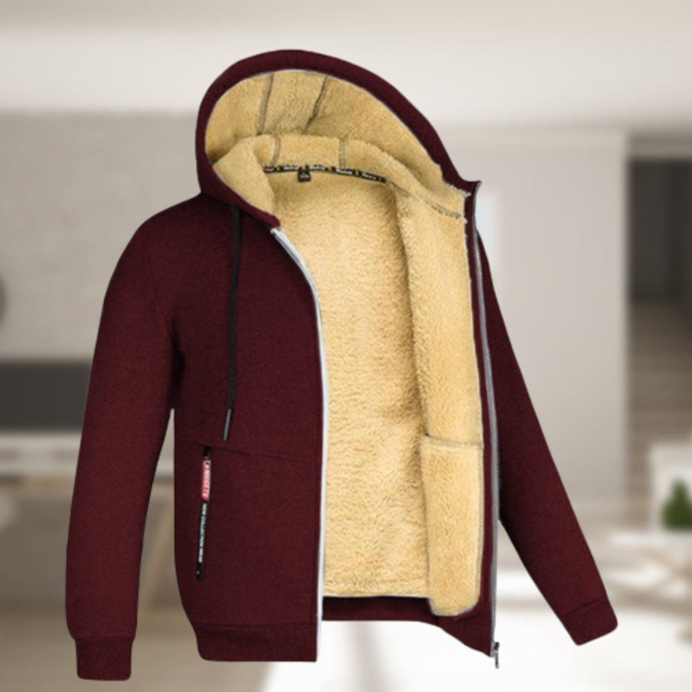 Dennis - Heren Casual Winterjas met Capuchon en Fleece