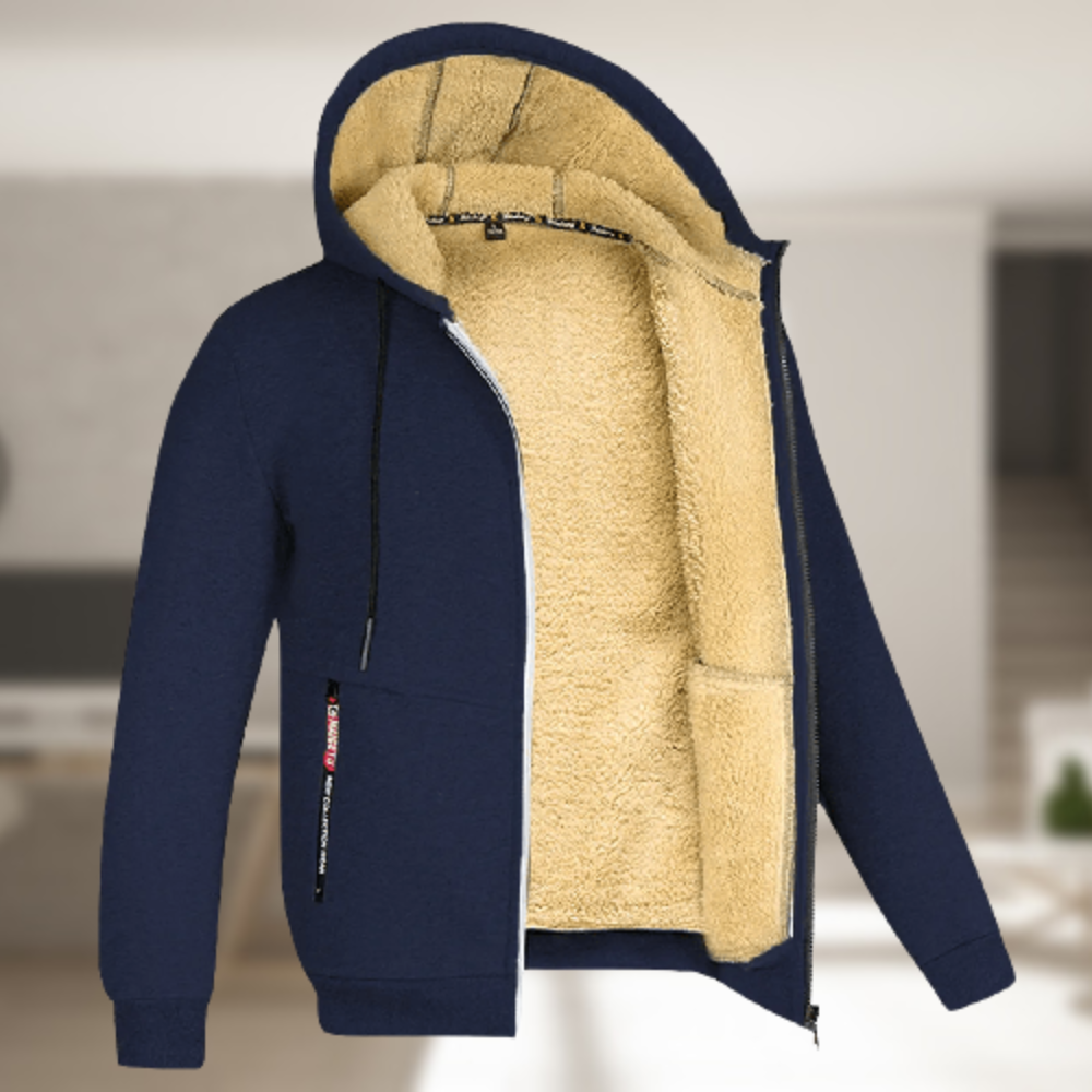 Dennis - Heren Casual Winterjas met Capuchon en Fleece