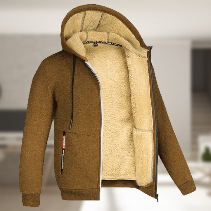 Dennis - Heren Casual Winterjas met Capuchon en Fleece