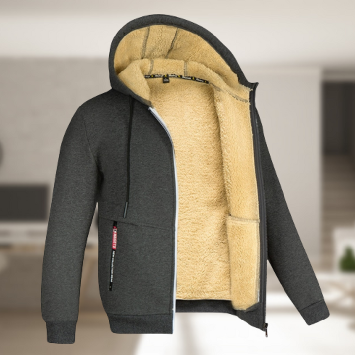 Dennis - Heren Casual Winterjas met Capuchon en Fleece